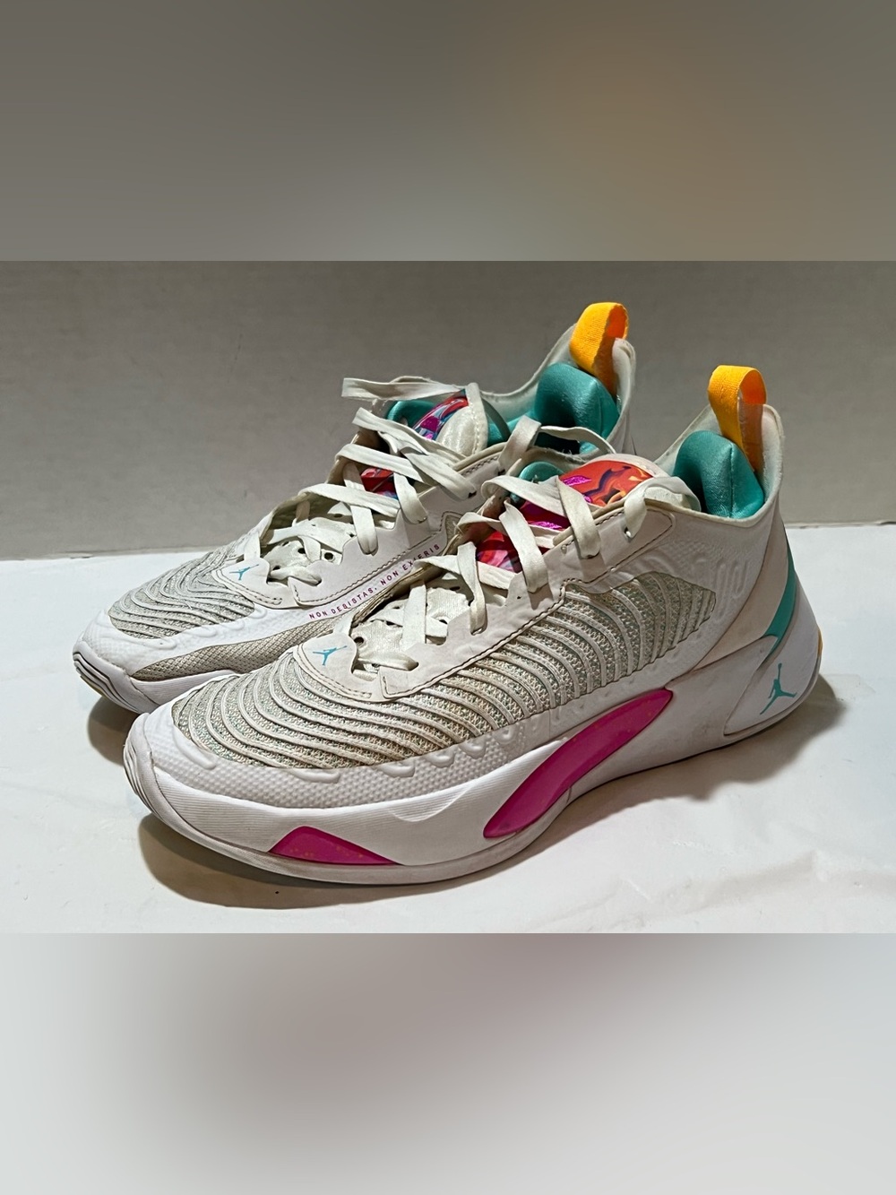 Jordan Luka 1 Imaginarium DQ6510-164 White Pink Teal Orange Low Top Sneaker 9.5